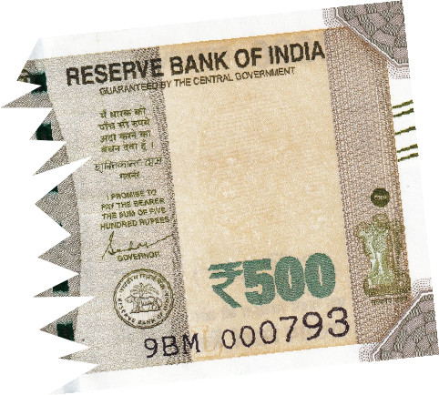 500 Rupee Right Half